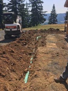 Outdoor prep for plumbing lines