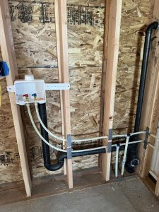 Indoor plumbing set up